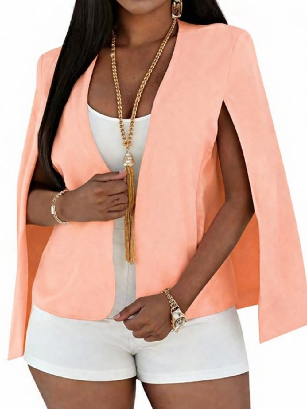 BNWT Peach Lightweight Cape